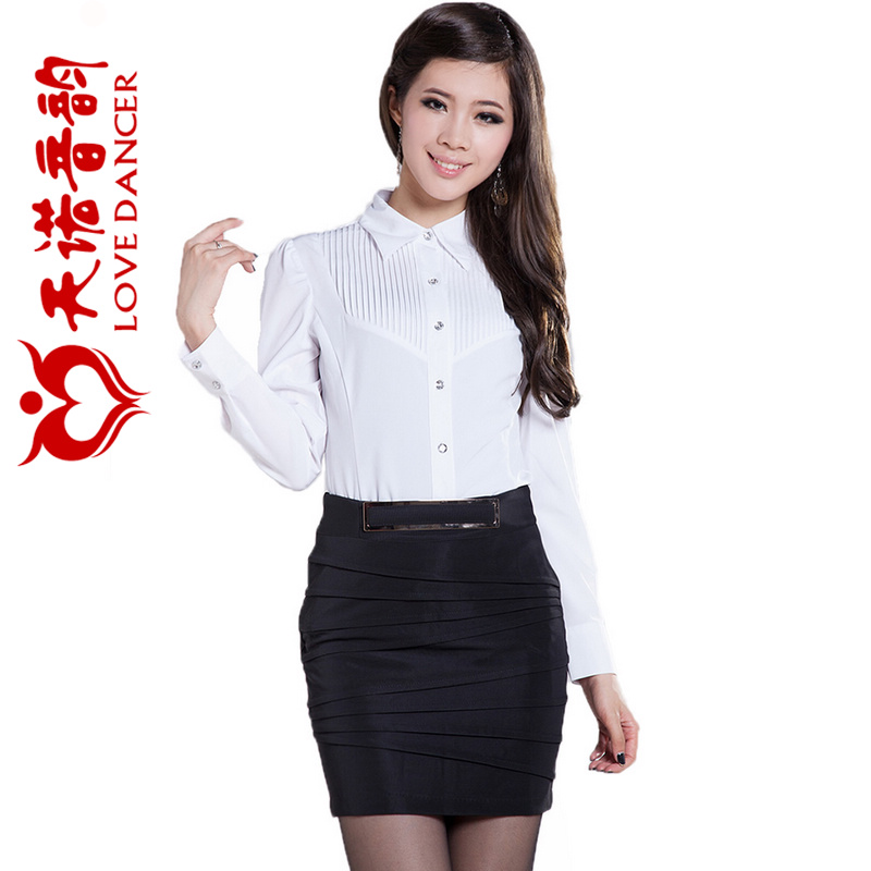 Shirt shirt work wear staff loading skirt slim waist winter career dress set 186631t