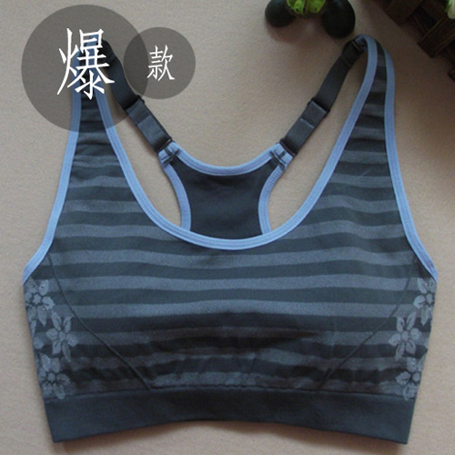 Shock absorption breast pad plus size sports underwear wireless running bra vest design bra