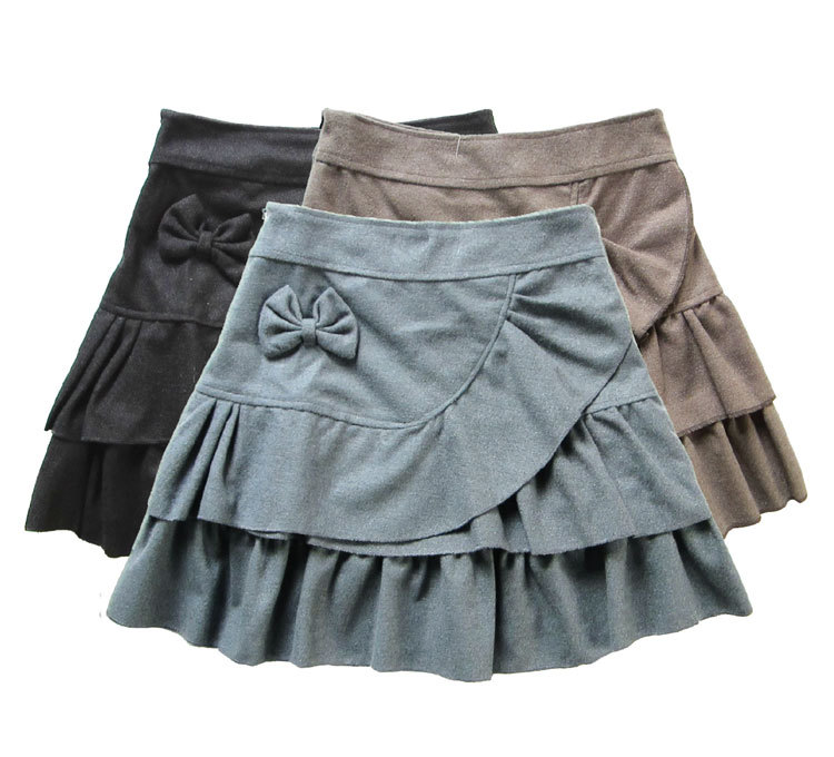 Short in size 2 ! classic elegant xiebian multi-layer sweep a-line skirt layered dress short skirt 852 Leather fashion