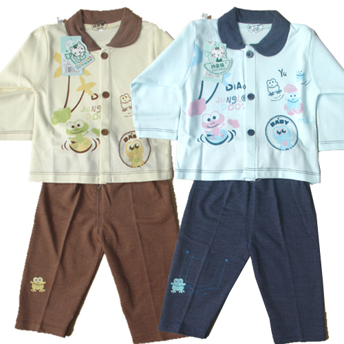 Short in size 8180 turn-down collar before open buckle infant cotton set