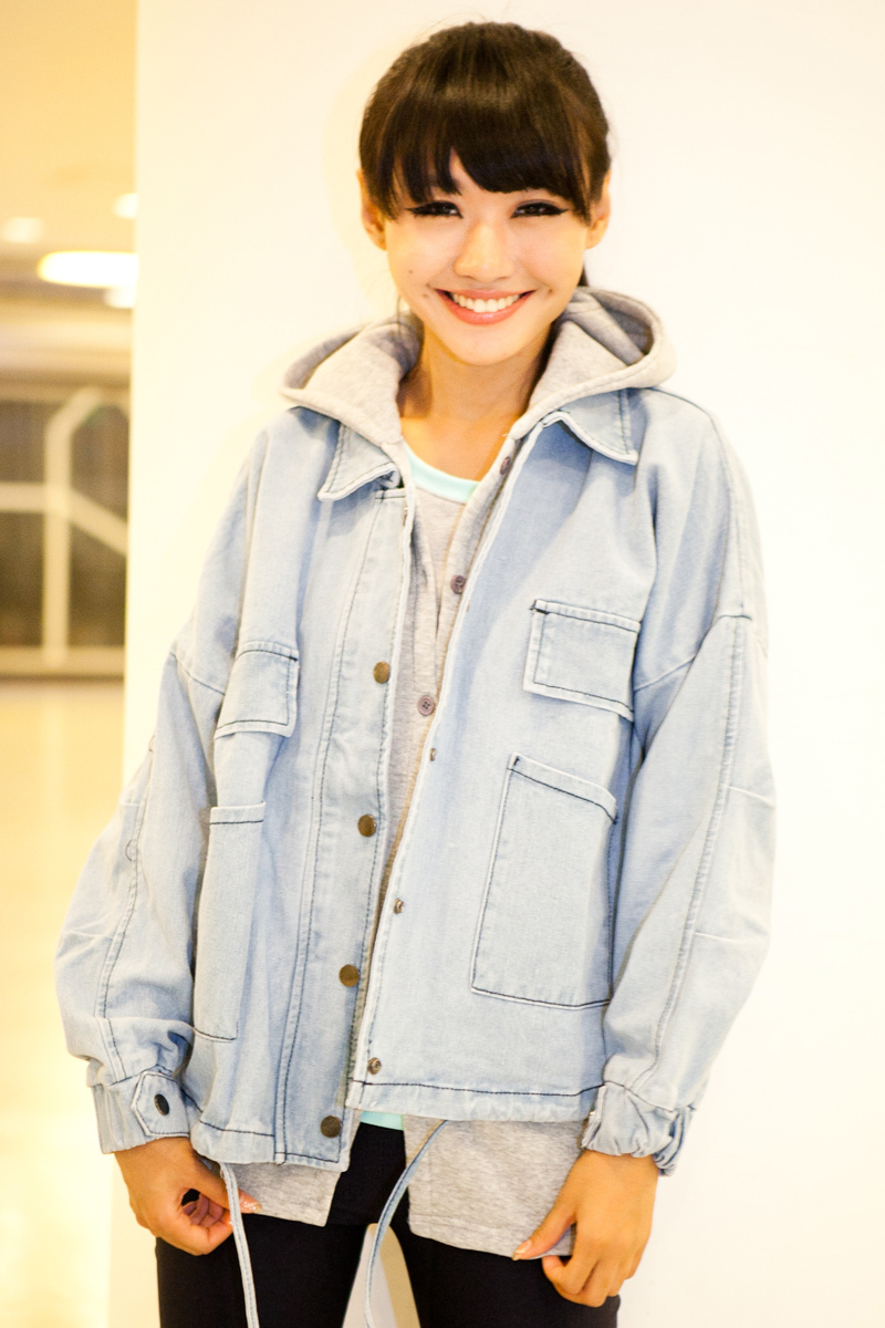 Short jacket trend of the loose plus size batwing sleeve twinset denim outerwear women cardigan