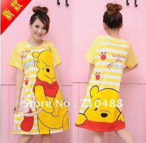 Short-sleeved cartoon SpongeBob SquarePants dishes sister dinosaur jingle cats Mickey Lingerie piece cotton pajamas tracksuit