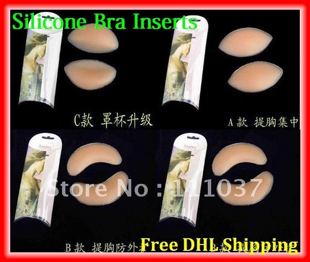 Silicone Breast Enhancer Inserts Gel Invisible Inserts Pads Push Up 50pairs/Lot Free Shipping