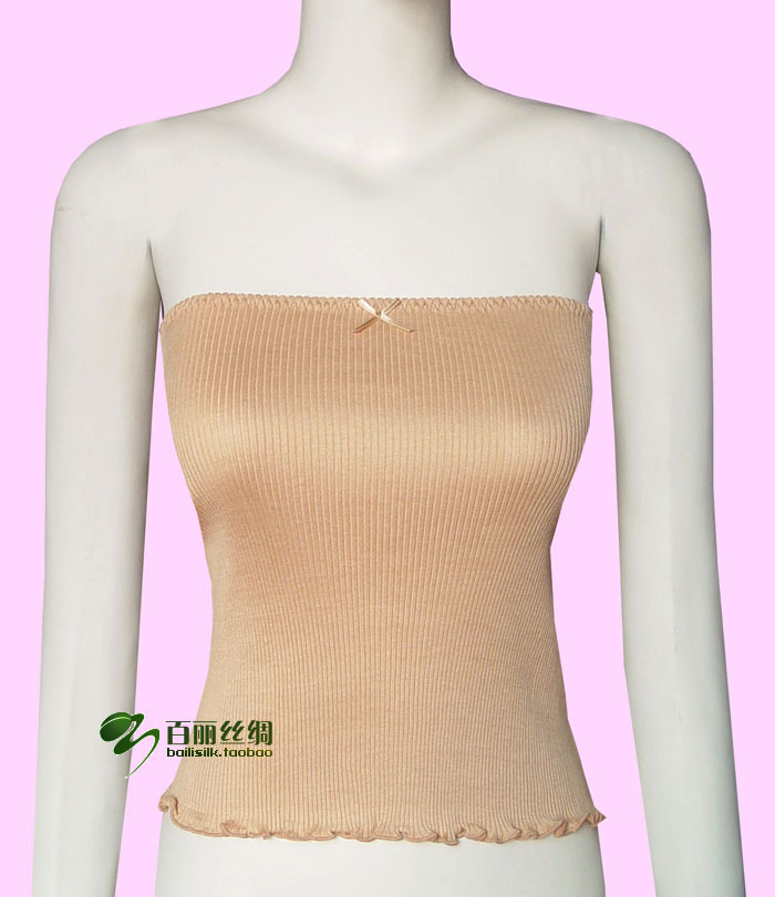 Silk elastic knitted tube top tube top