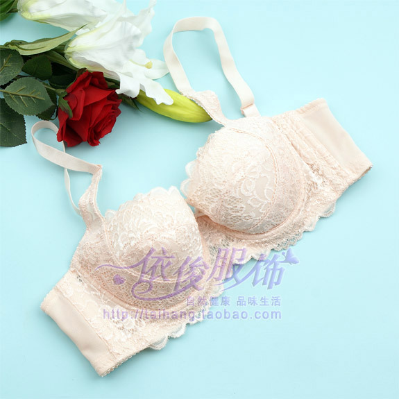 Silk knitted bra underwear adjustable strap after steel push up lace incarcerators