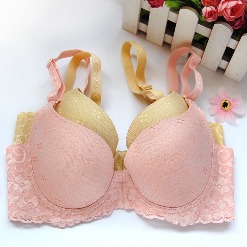 Silk-protein ice cream lace palm rest cup outflank seamless bra aa13