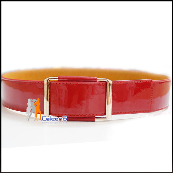 Simple fashion patent leather Lady decorated wide belt wild Korean nonporous belt female models YF420