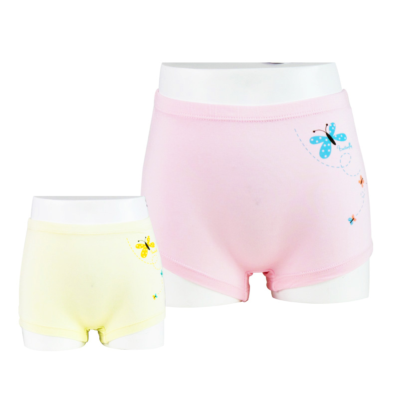 Single female child modal cotton four angle panties short trousers child antibiotic panties 9002