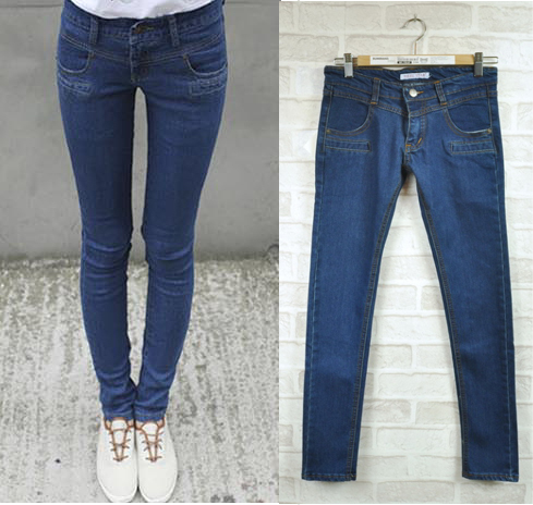 Sisouhor vintage bag elastic skinny pants stovepipe pencil pants jeans - 1002 free shipping