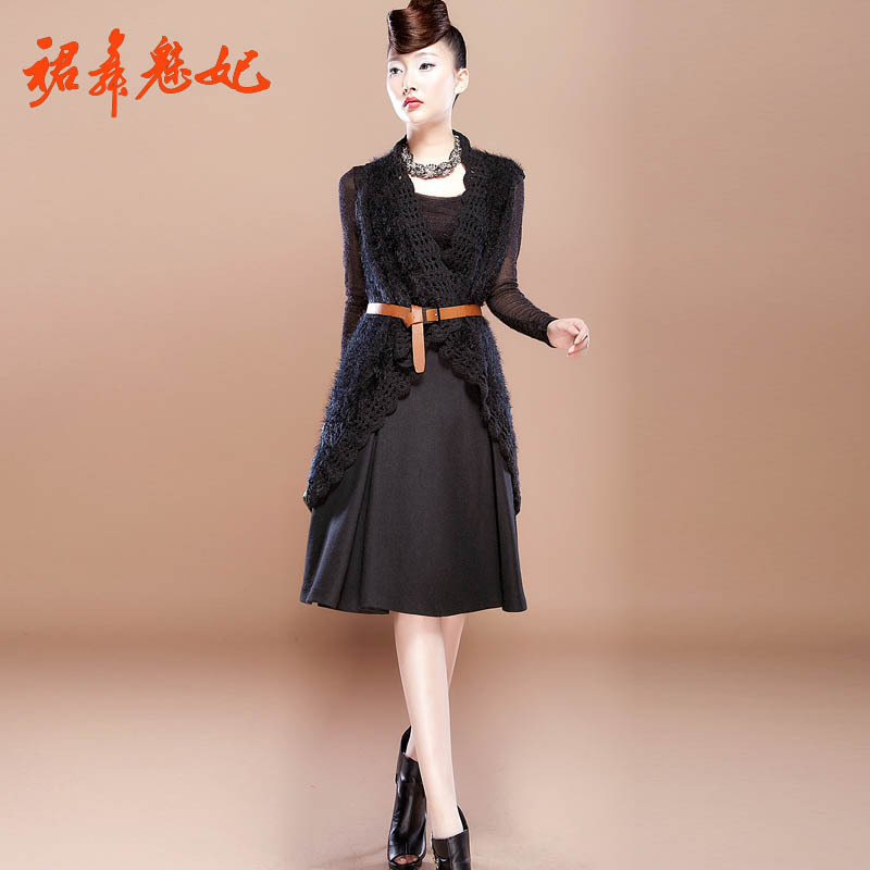 Skirt fashion women's knitted vest 2012 autumn women's new arrival knitted outerwear my20918-2