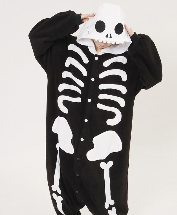 Skull cartoon animal lovers one piece sleepwear lovers sleepwear 100% cotton male