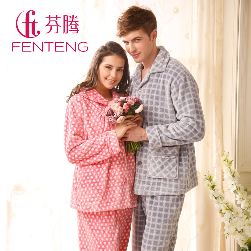 Sleepwear 2012 coral fleece set lovers male z8690 female z8698