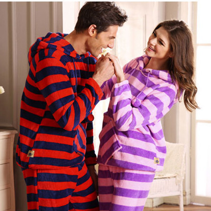 Sleepwear  autumn and winter fashion lovers thickening coral fleece lounge set ft