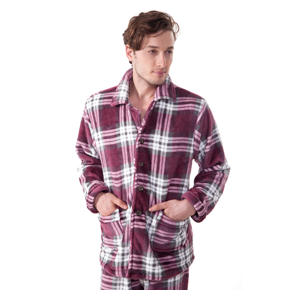 Sleepwear autumn and winter Men flange sleepwear velvet coral fleece sleepwear thickening long-sleeve lounge set 1