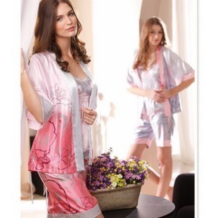 Sleepwear  spring and summer fashion female piece set lounge set