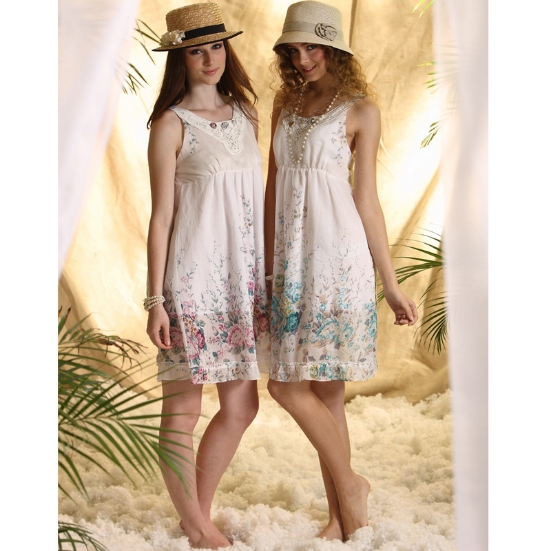 Sleepwear summer women's thin woven cotton spaghetti strap nightgown m2346 casual lounge