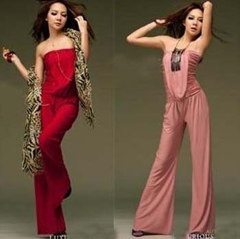 Sleeveless Pleated Shitsuke Jumpsuits Europe Style Solid Bohemian Long Straight Fashion Lady Clothing One Size