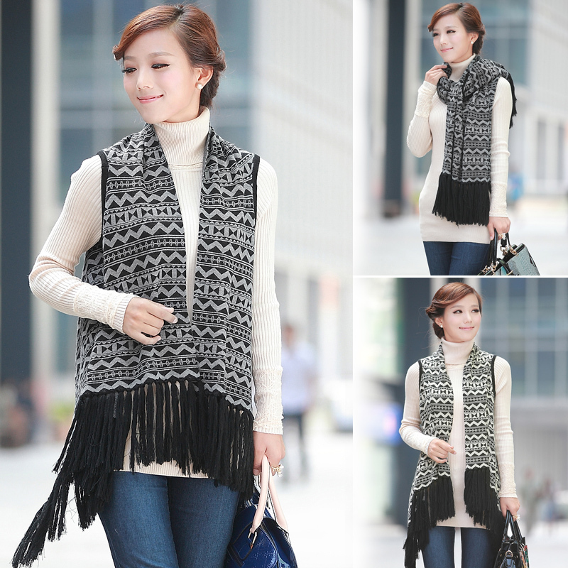 Sleeveless shoulder cape costume unique women's 2012 spring and autumn sweater original design product hot-selling