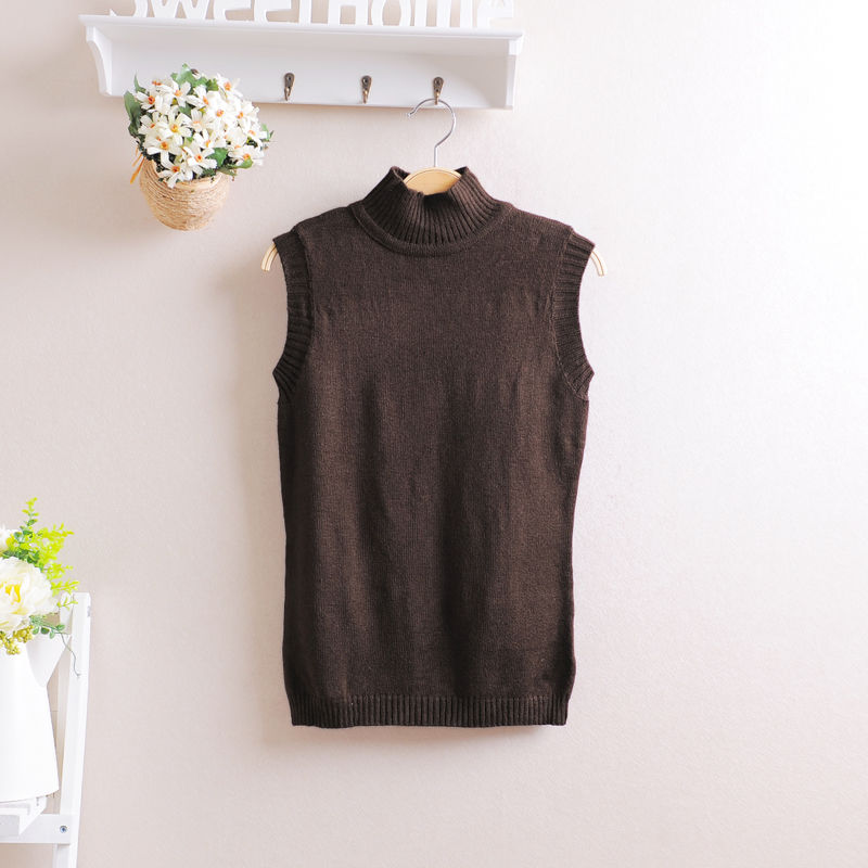 Sleeveless turtleneck pullover sweater plans for eor 2013 spring wool