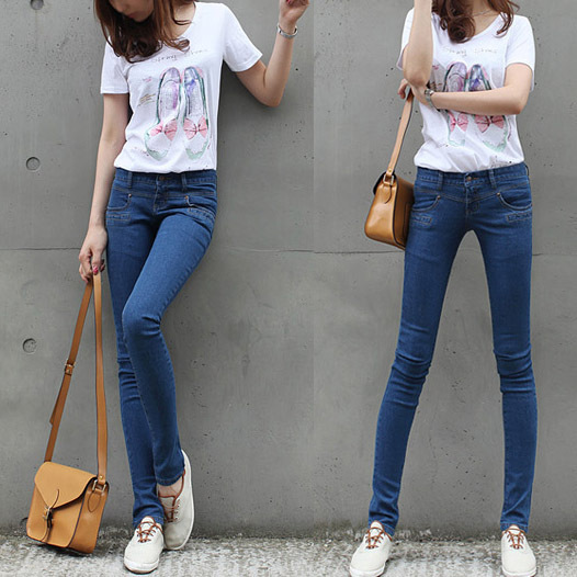 Slim jeans trousers pencil pants 8457 free shipping