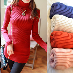 Slim medium-long turtleneck thermal sweater fashion basic shirt sweater female