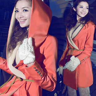 Slim waist sweet women's trench overcoat 11790 free shipping