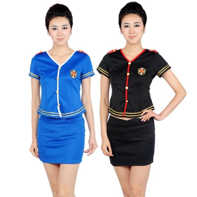 Slim women's work wear ol elegant stewardess uniforms work wear set women's summer