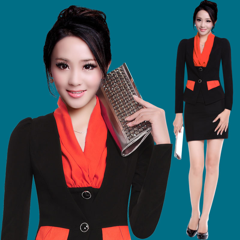 Slim work wear set fashion ol white-collar professional skirt 2012