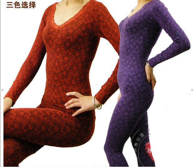 Slimming beauty care beauty care thermal underwear charm lace V-neck female p92062a b