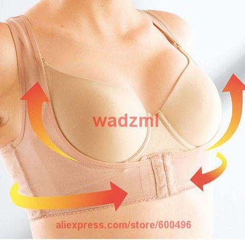 Slimming Vest Body Building Vest Bra Body Shaper breast  Supporter size M and L in beige beauty breast 32pcs free shipping