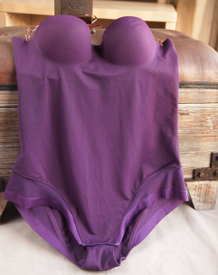 Slip-resistant formal dress body shaping bodysuit 80b80c85bc85d purple