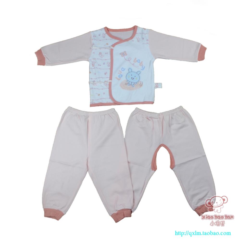 Small baby 100% cotton three-piece set of underwear and underpants newborn 0 - 6 baby