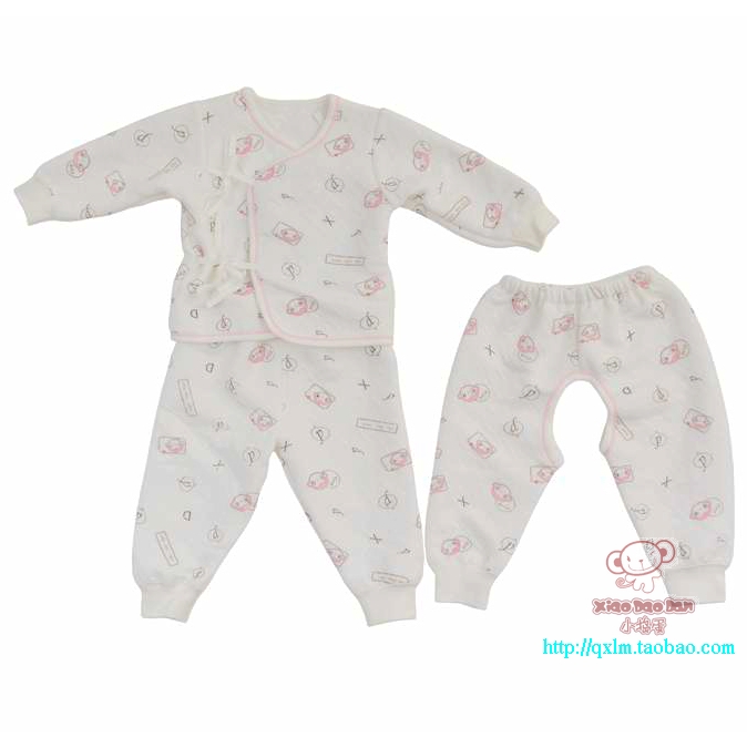 Small bamboo fibre thermal piece set bamboo fibre baby underwear set baby set of underwear and underpants