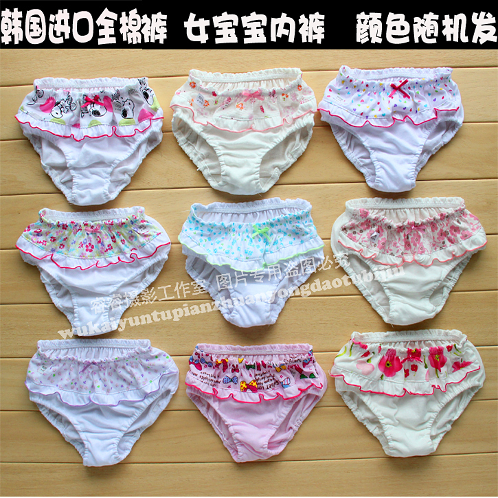 Small clothing baby panties briefs 100% cotton panties multicolor