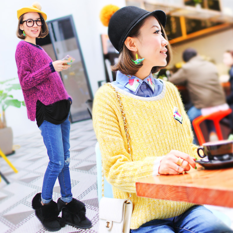 Small spring limited 2013 sweater outerwear female slim short design sweater female