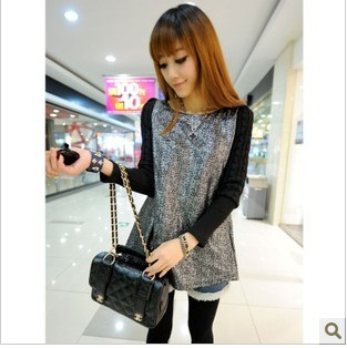 Small tomato cute sweet twisted sleeves sweater female 2012 winter basic shirt free shipping