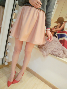 Small vcruan pink leather skirt female g73