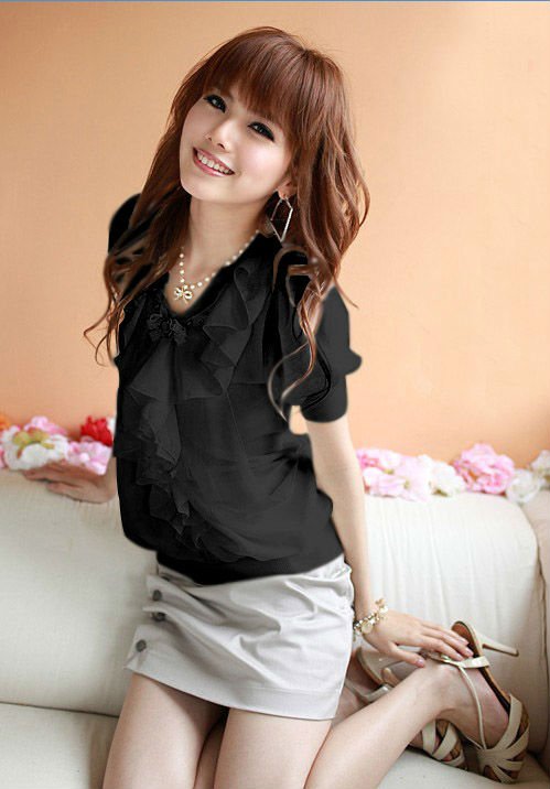 Snapback Wholesale Spring/Summer Blouse Blouse-Black Fashion Cheap 369174 Specialized