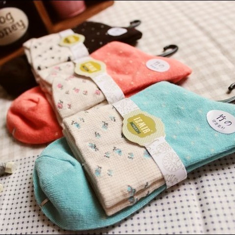 Sock Shop Online A260 Fashion Korean Small Polka Dot Women Socks 10 pairs/lot Free Shipping