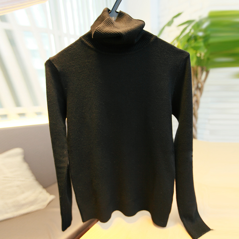 Soft basic turtleneck knitted sweater h2451