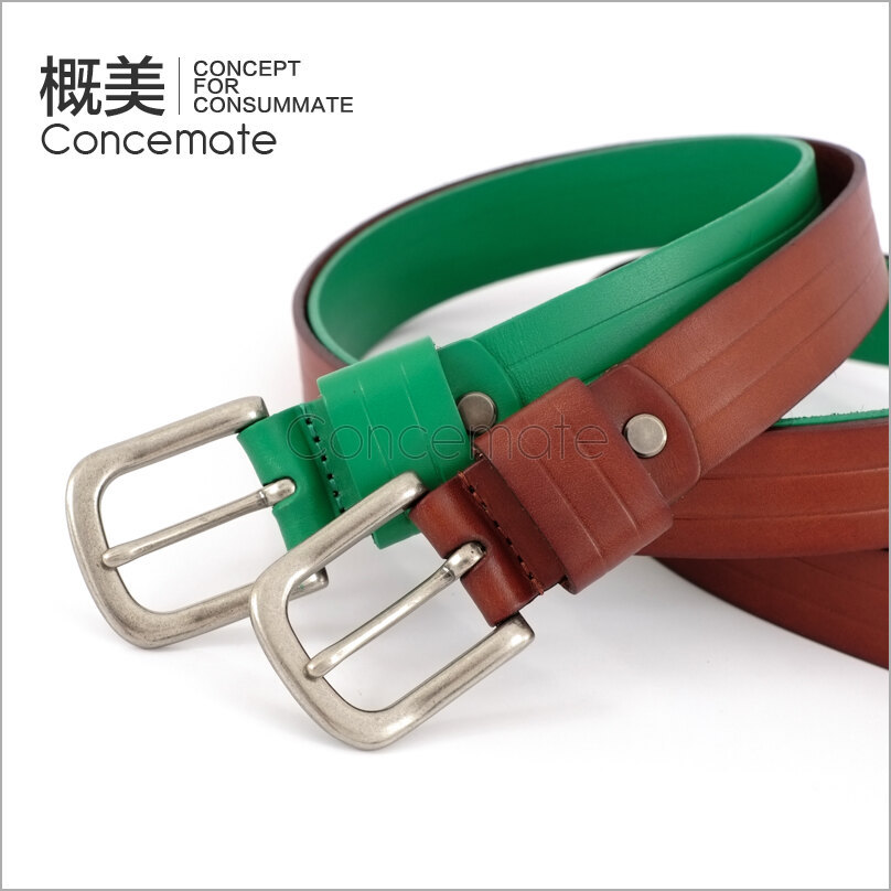 Soft leather all-match women's genuine leather strap candy color tieclasps all-match women's belt