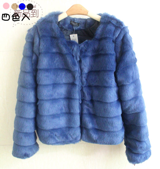 Soft leugth luxury faux fur coat short design fur shawl overcoat