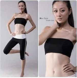 Solid color all-match halter-neck spaghetti strap half-length sports basic single tier 100% cotton breathable tube top