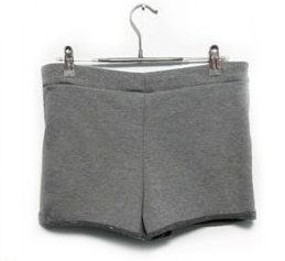 Solid color cotton shorts pants gray