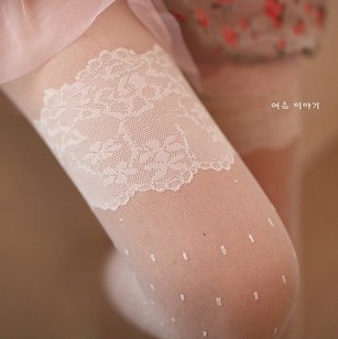 South Korea imported silk stockings thigh bud silk socks princess white stockings panty hose