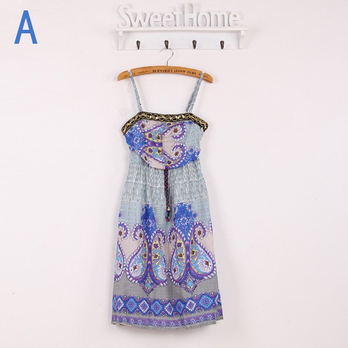 Specials 2012 Sexy Bra Pleated  Fresh breathable Spaghetti Strap Dress 6 Colors 4420 FREE SHIPPING