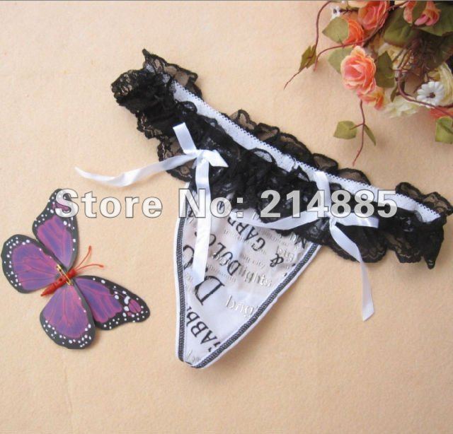 Specials underwear / women underwear, Zi 4914 thong (red and white roses