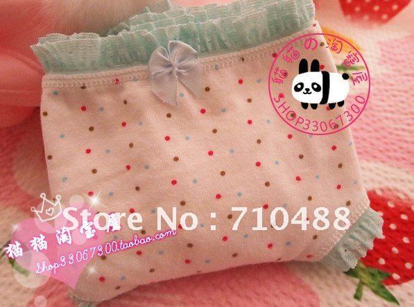 Spike special cats single princess bow lovely Ms. foreign trade cotton underwear Pants Boxer underwear