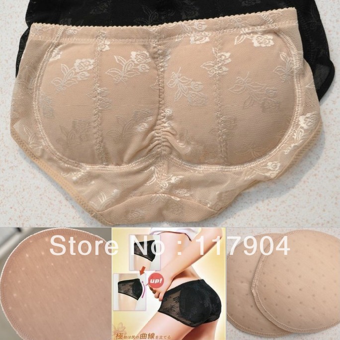 Sponge Buttock Pad Body Shaping Shorts Women Panties Low Waist Hold Buttock Shape Panties 10pcs/lot