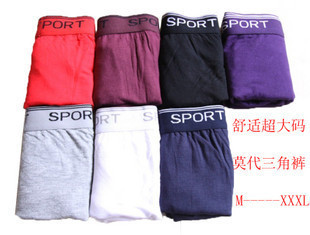 Sport modal triangle panties male panties modal ultralarge men panties m-L-xl-xxxl Free shipping